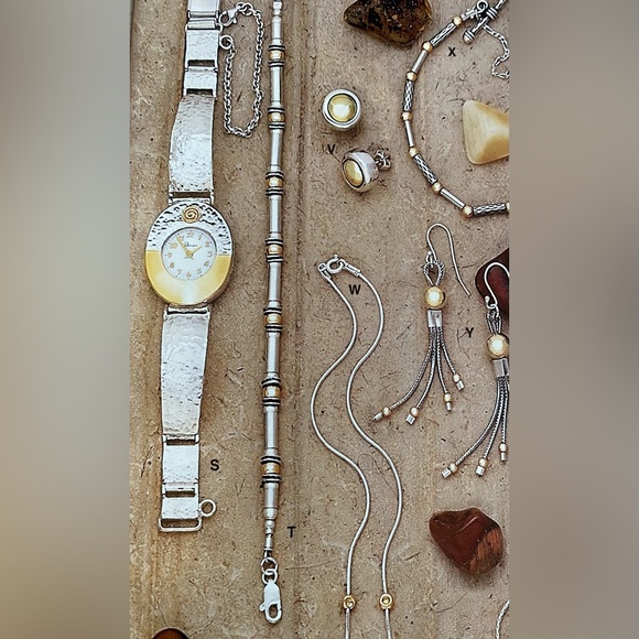 Silpada Vintage Rare HTF Sterling Silver & Gold Tube & Bead Israeli Bracelet - Picture 14 of 16